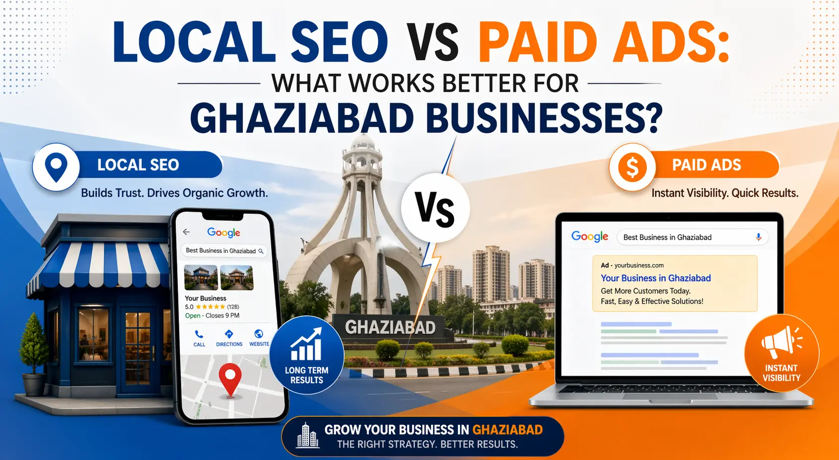 Local SEO vs Paid Ads What Works Better for Ghaziabad Businesses