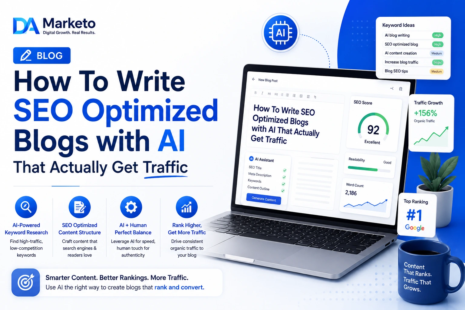 How To Write SEO Optimized Blogs with AI That Actually Get Traffic