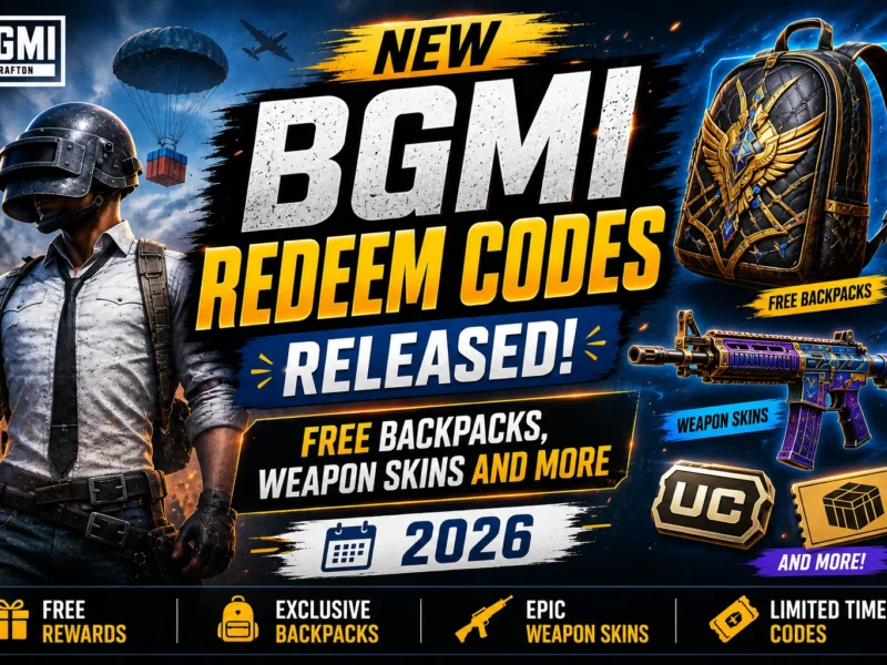 New BGMI Redeem Codes Released: Free Backpacks, Weapon Skins and More