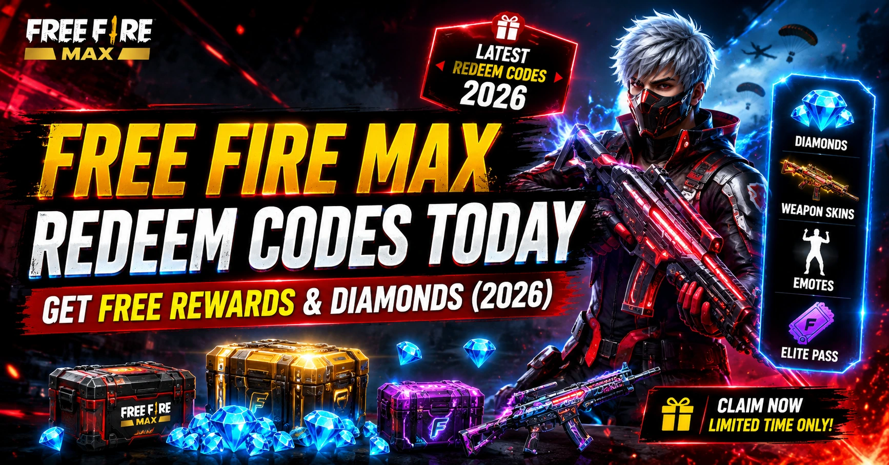 free fire max redeem codes