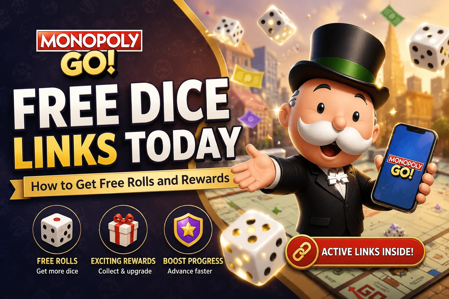 monopoly go free dice links
